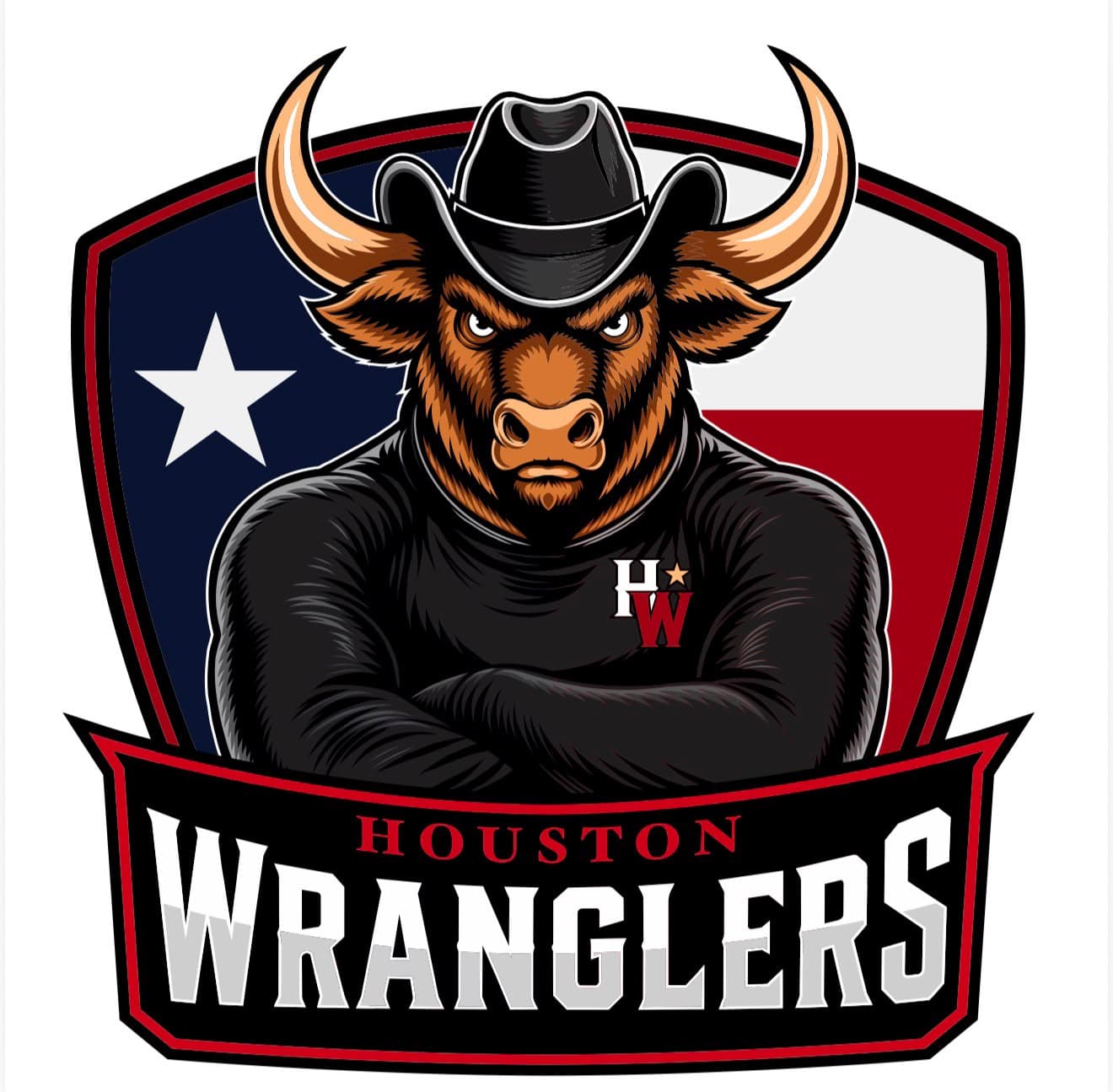 Houston Wranglers official team logo.